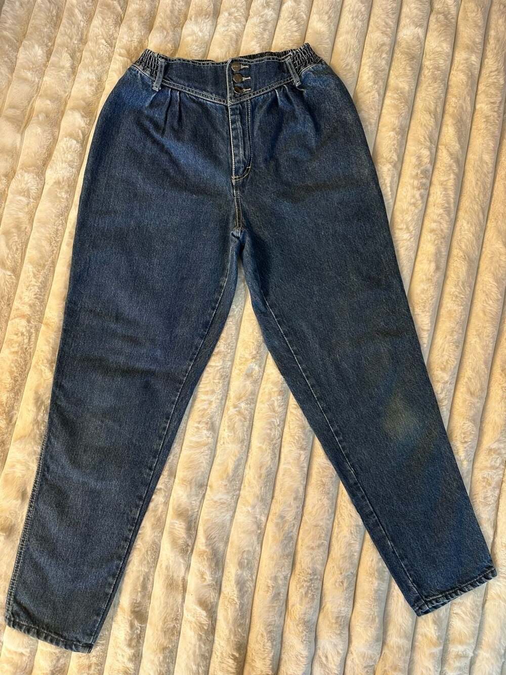 12R stretch Vtg Gitano High Waisted Pleated Tapered Leg Mom Jeans